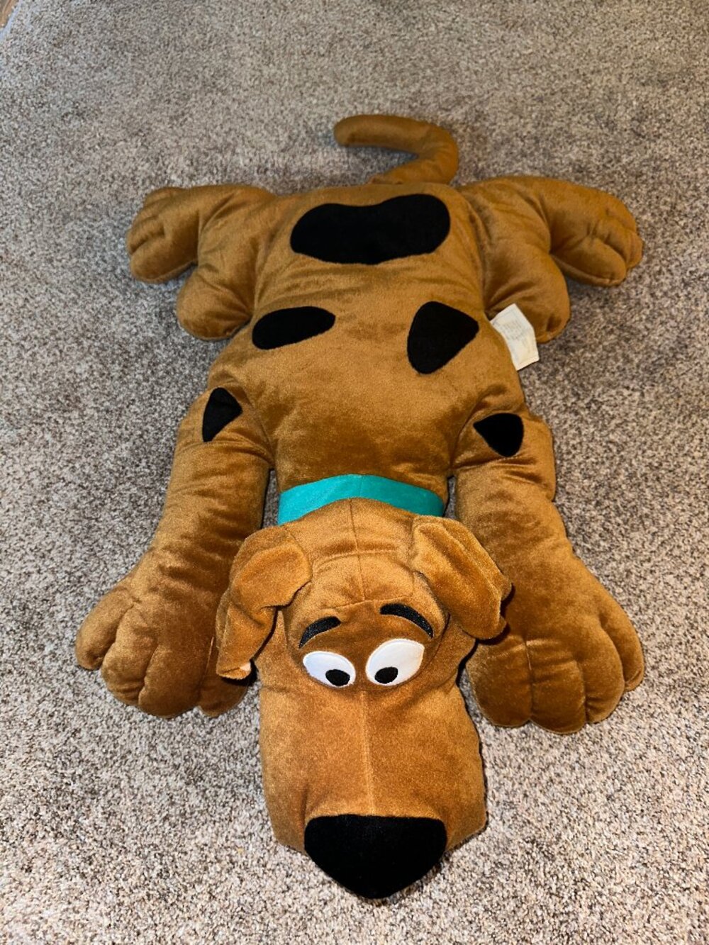 EXCELLENT Scooby Doo Pillow Plush Crown Crafts 36" VTG Large Stuffed Toy 1990s